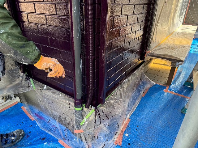 雨どい塗り替え